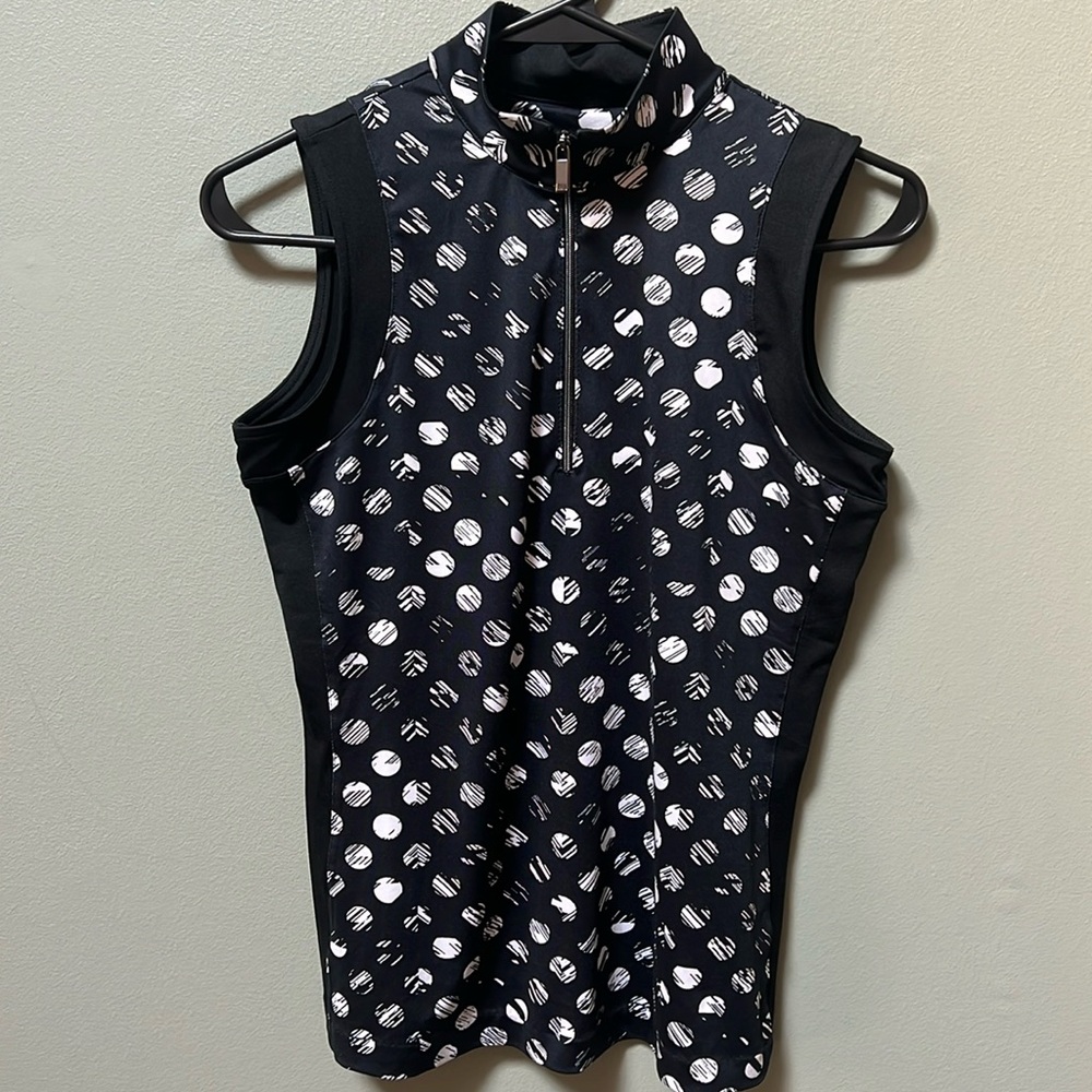 Women’s Tail Golf Polo XS black & white, sleeveless
